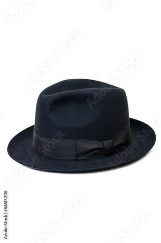 Black hat for man isolated on white background.