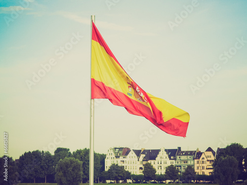 Retro look Flag of Spain photo