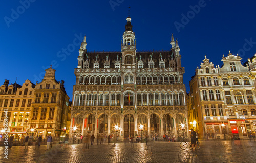 Brussels - Main square and Grand palace in evening.