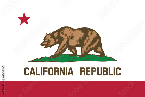 High detailed flag of California photo