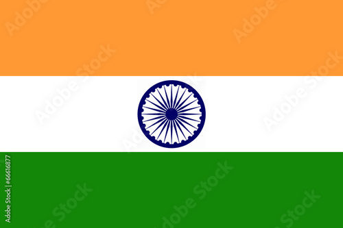 High detailed flag of India photo