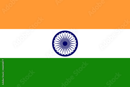 High detailed flag of India