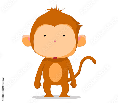 Cute baby monkey cartoon