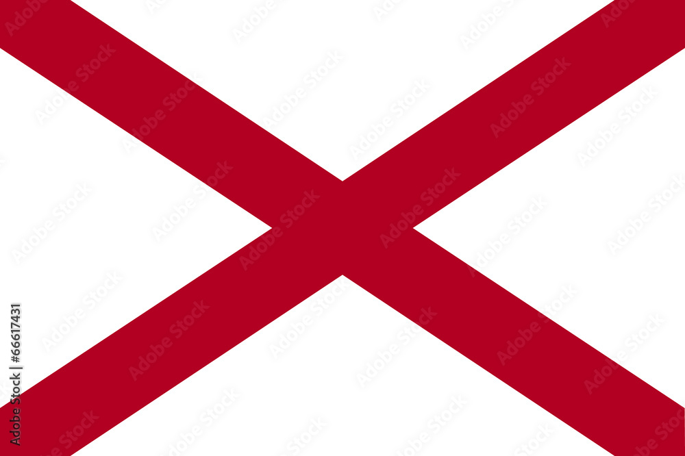Obraz premium High detailed vector flag of Alabama