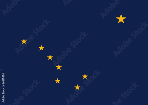 High detailed vector flag of Alaska