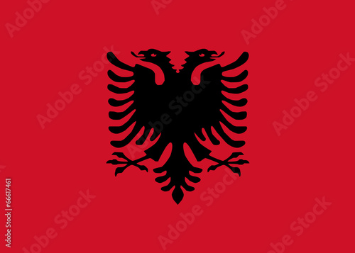 High detailed vector flag of Albania