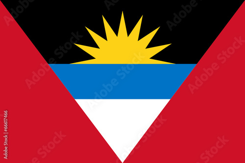 High detailed vector flag of Antigua and Barbuda photo