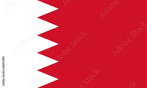 High detailed vector flag of Bahrain photo
