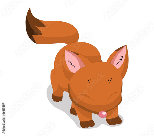 Cute baby fox cartoon
