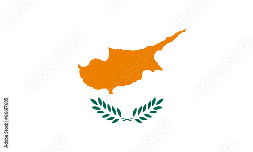 High detailed vector flag of Cyprus photo