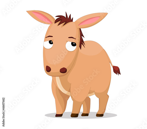Cute baby dolkey cartoon