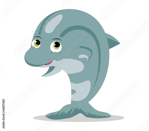 Cute baby dolphins cartoon