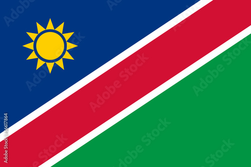 High detailed vector flag of Namibia