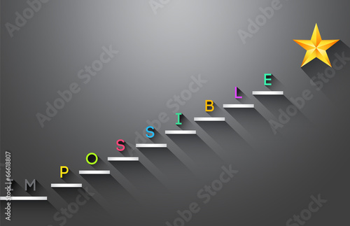 Possible stair steps to success. Business concept