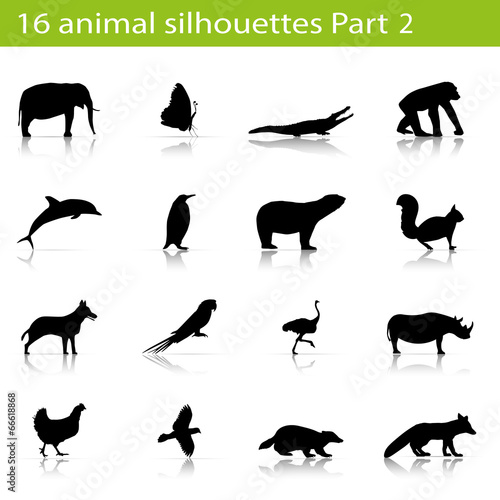 16 animal silhouettes Part 2