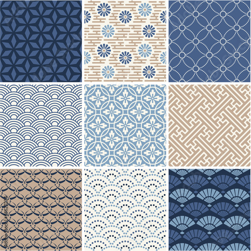 Japan seamless pattern collection