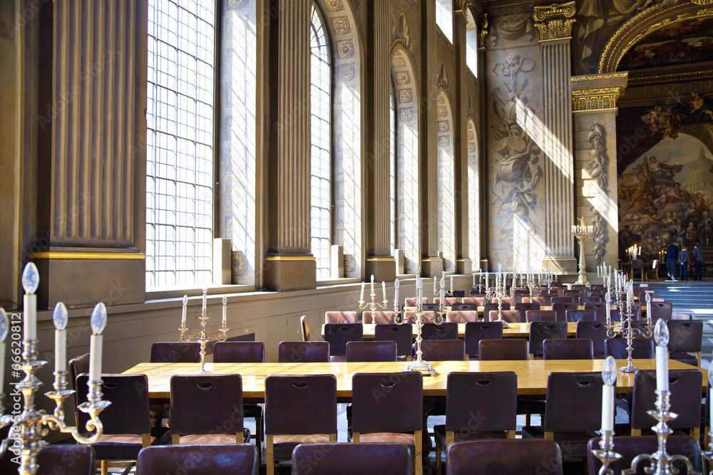 Obraz premium Painted hall in London where Nelson lay in state after his death