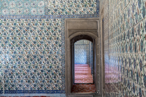 Internal view of Blue Mosque, Sultanahmet, Istanbul