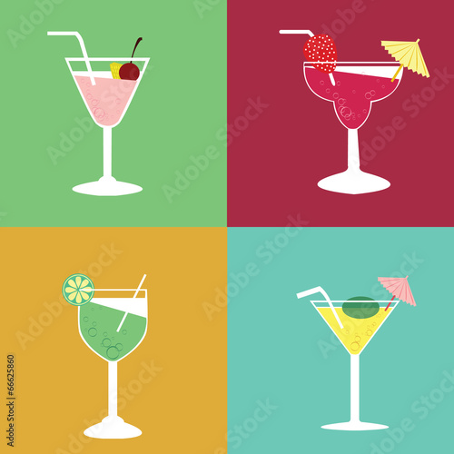 Collection of Retro Vintage Cocktail Sign