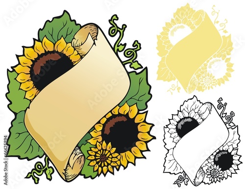 Sunflower scroll