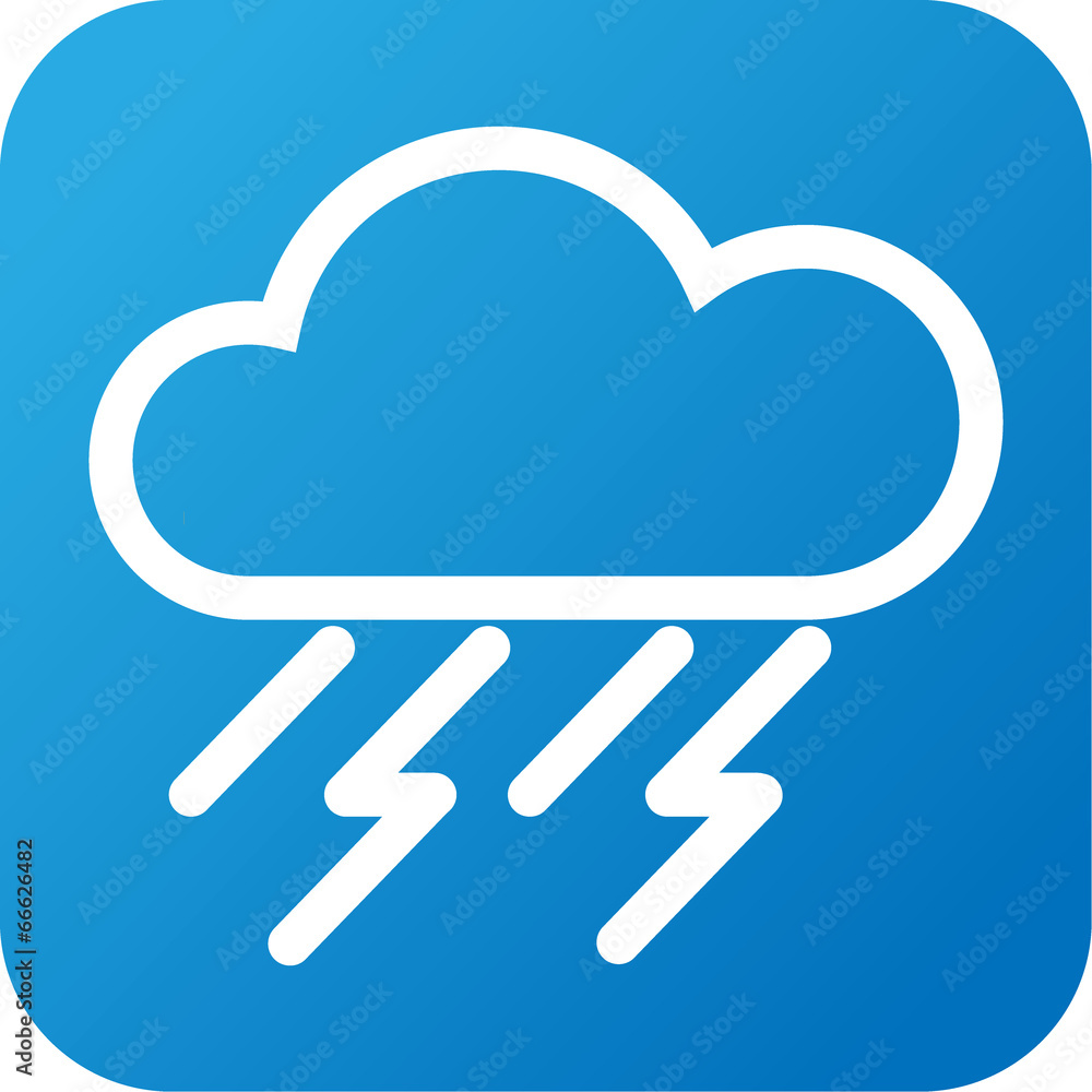 Weather web icon with cloud and rain Weather web icon with cloud and rain