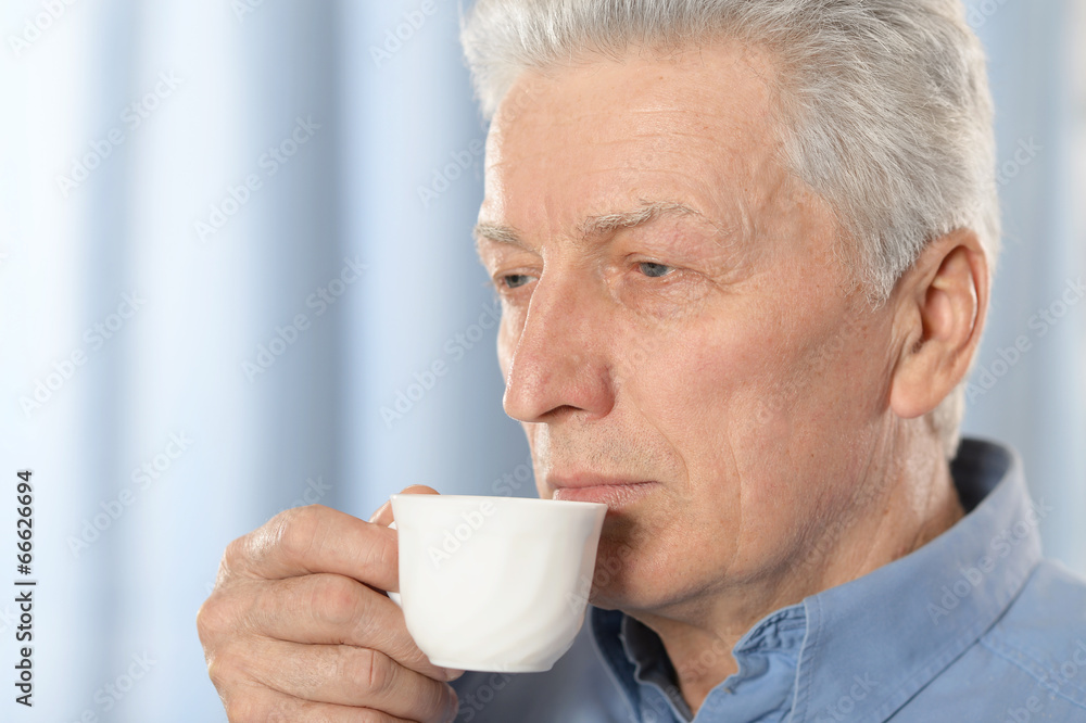 Man drink tea Man drink tea