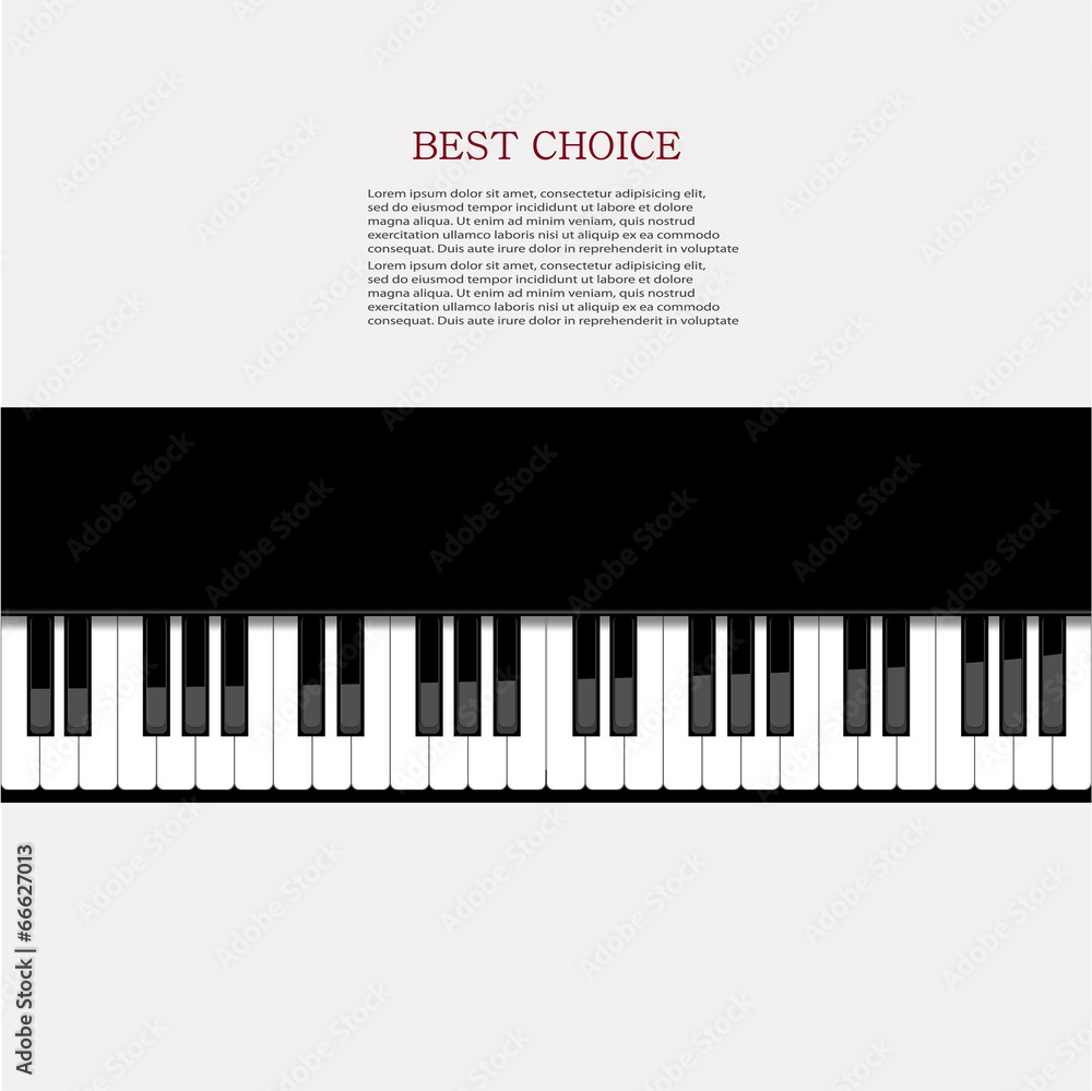 Fototapeta premium Vector modern piano background.