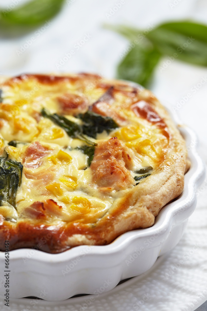 Quiche with salmon Quiche with salmon