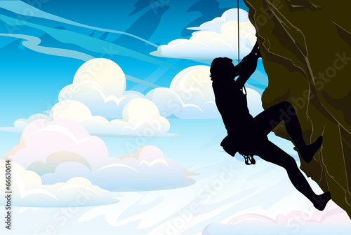 Climbing man