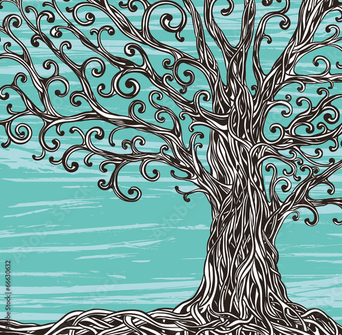 Old grafic tree