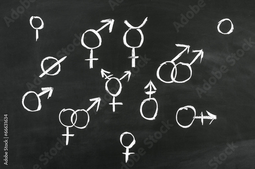 Obraz na płótnie The different gender's sign's