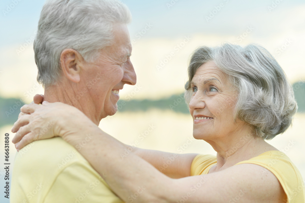 happy old couple