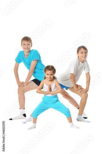 Two boys and girl