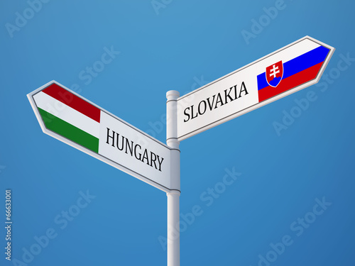 Photography Slovakia Hungary  Sign Flags Concept