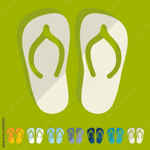Flat design: slippers