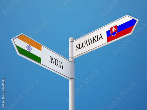 Photography Slovakia India  Sign Flags Concept