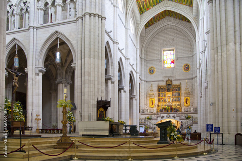 Cathedral Santa Maria la Real de La Almudena in Madrid, Spain.