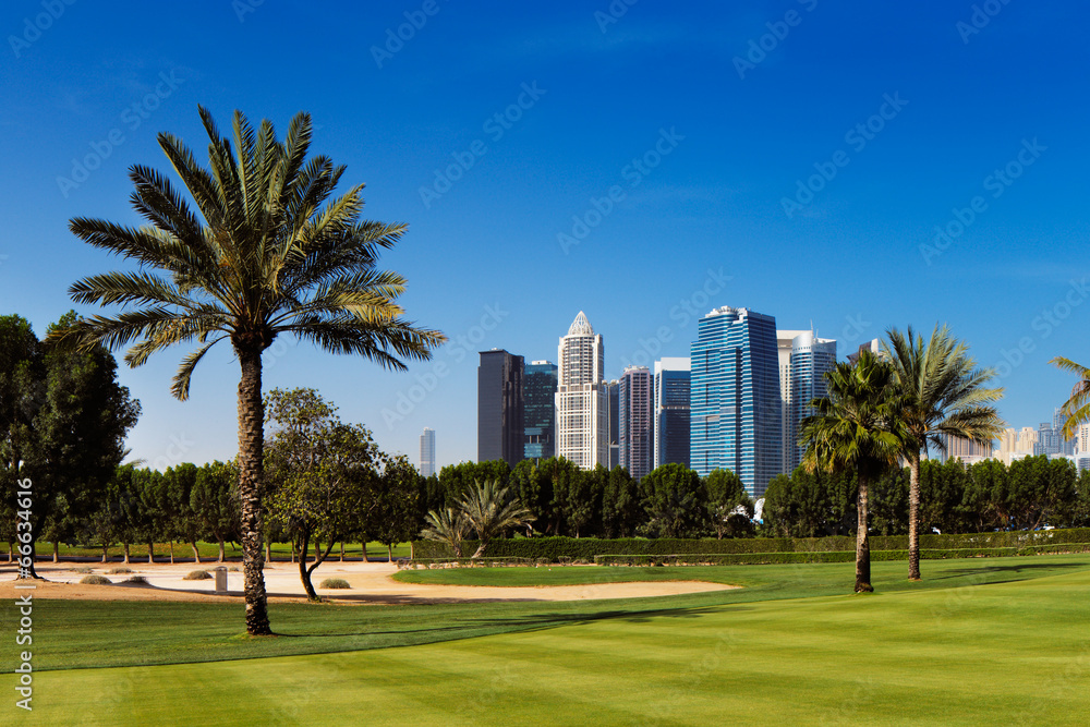 Fototapeta premium Teacom is a newly developed area of Dubai, UAE