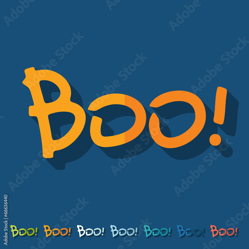 Flat design: boo