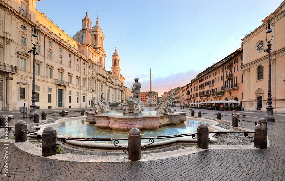 Piazza Navona, Fontana del Moro, Rome