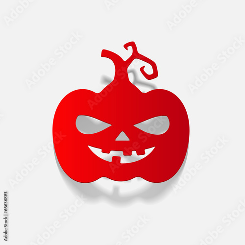 realistic design element: pumpkin