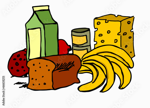 pasto misto su sfondo bianco