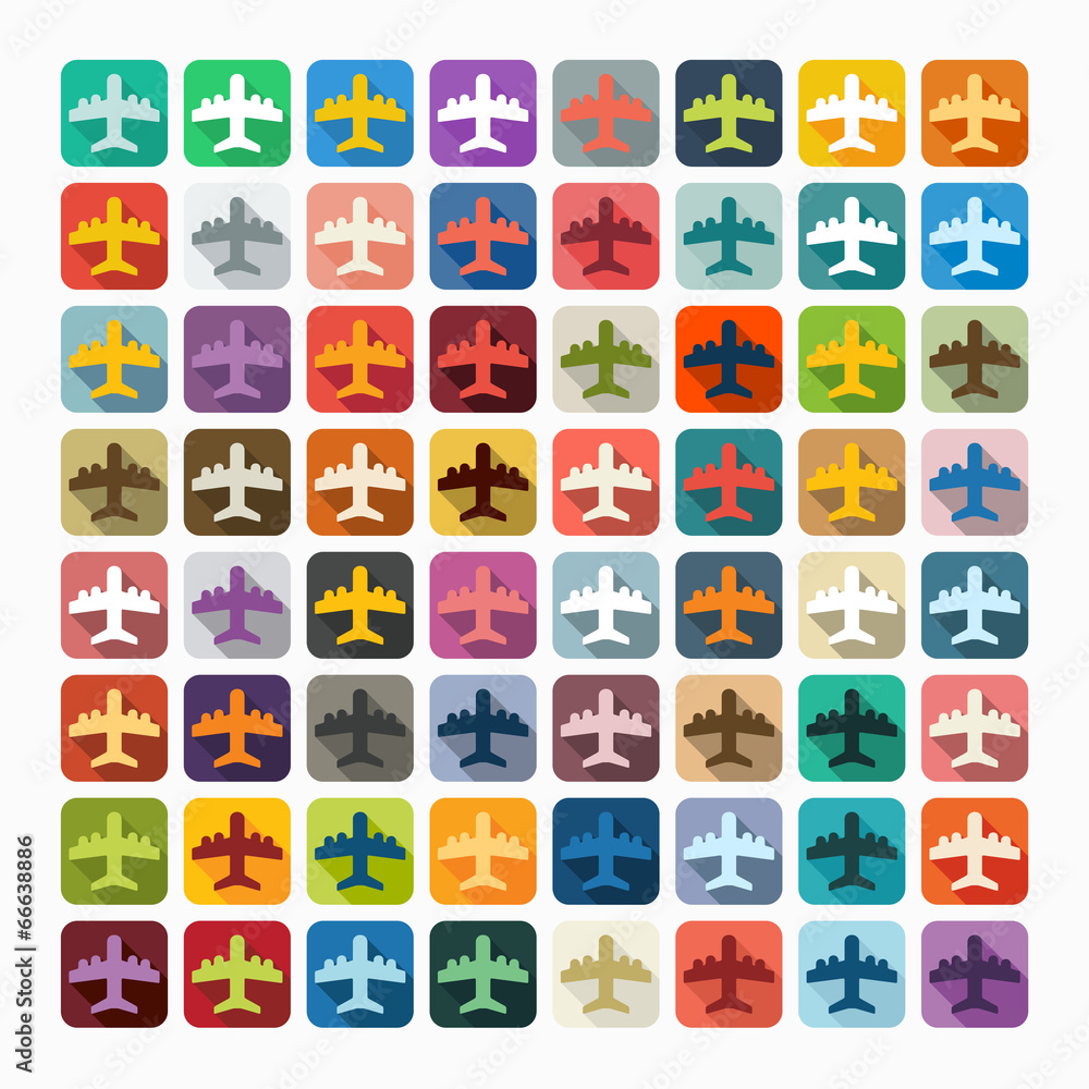 Flat design: plane Flat design: plane
