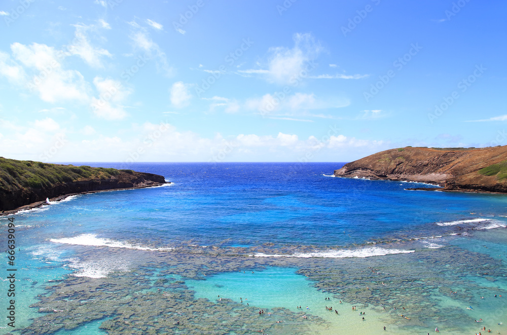 ハワイ ハナウマ湾の海 ハワイ ハナウマ湾の海