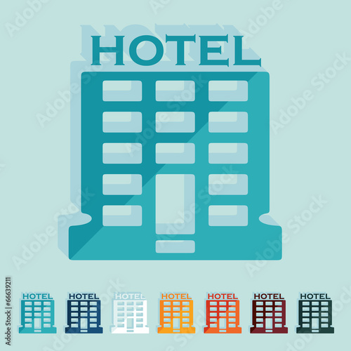 Flat design: hotel