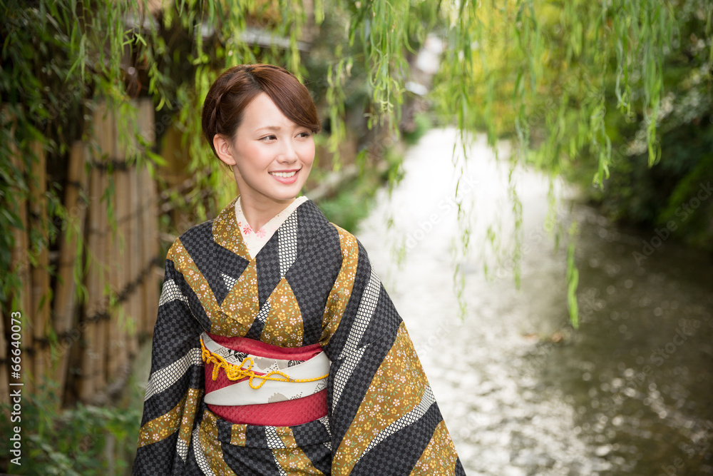 着物を着た女性 着物を着た女性
