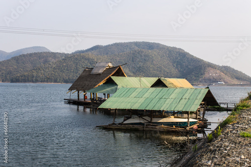 Houseboat in  Mae Ngad dam  Chiangmai Thailand