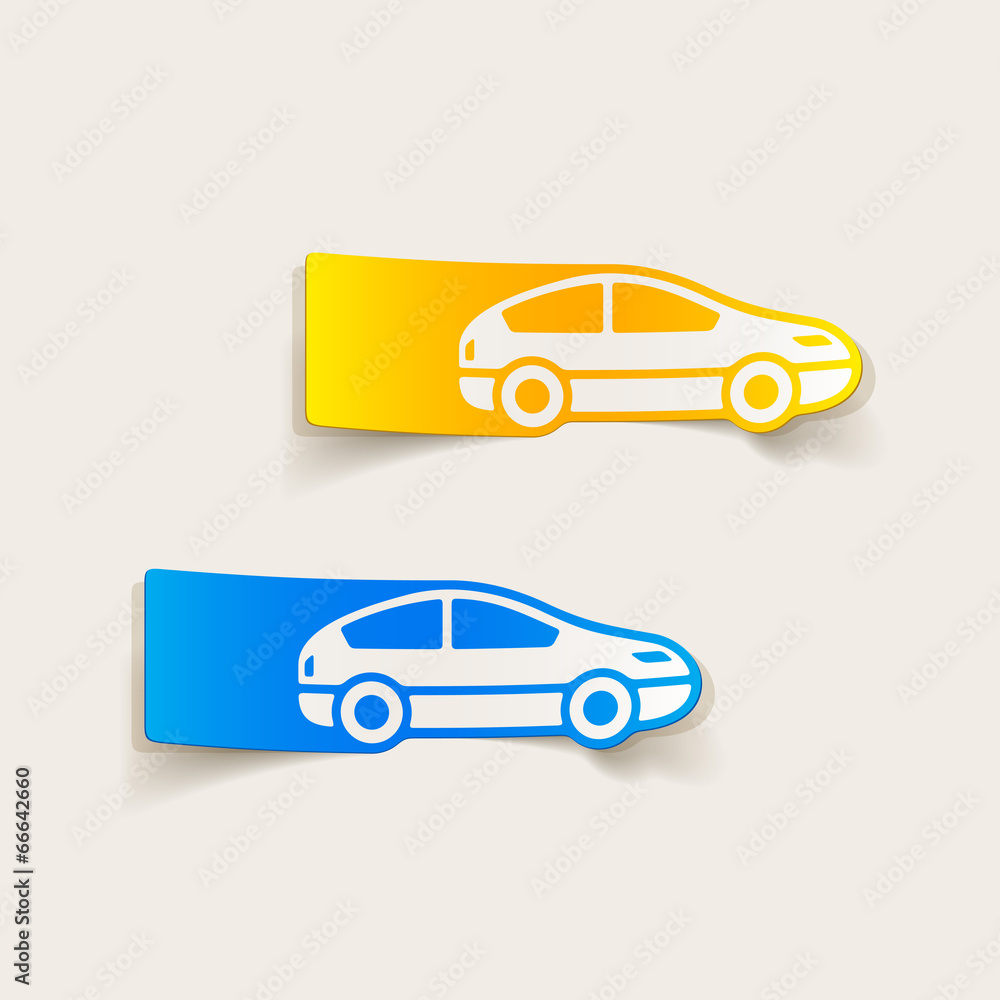 realistic design element: car realistic design element: car