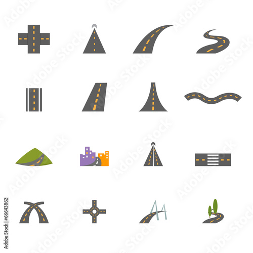 road icons vector eps10