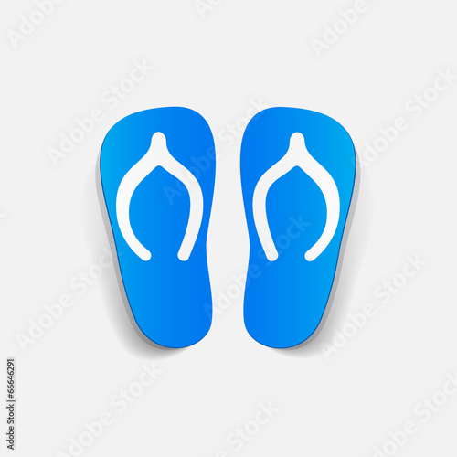 realistic design element: slippers